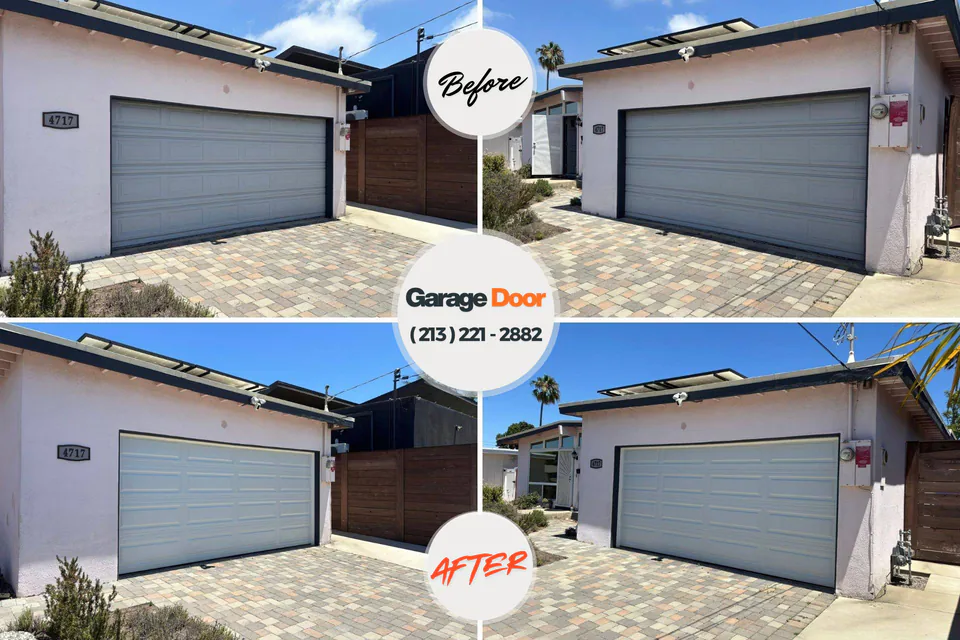 Before and after: garage door repair Maywood, IL